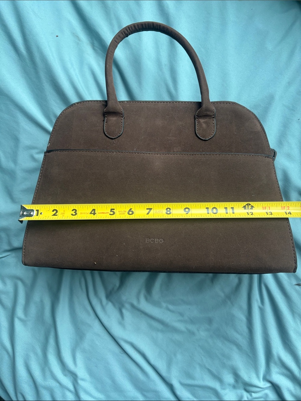 BCBGMaxAzria Brown Suede Satchel - Picture 5 of 13